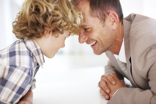 Playful fighting between me and Dad