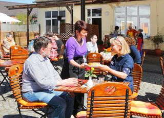 Tolle Atmosphäre im Hofcafé Tolle Atmosphäre im Hofcafé