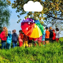 Lasst uns nicht im Regen stehen mit Wolke Naturkindergarten Schonungen